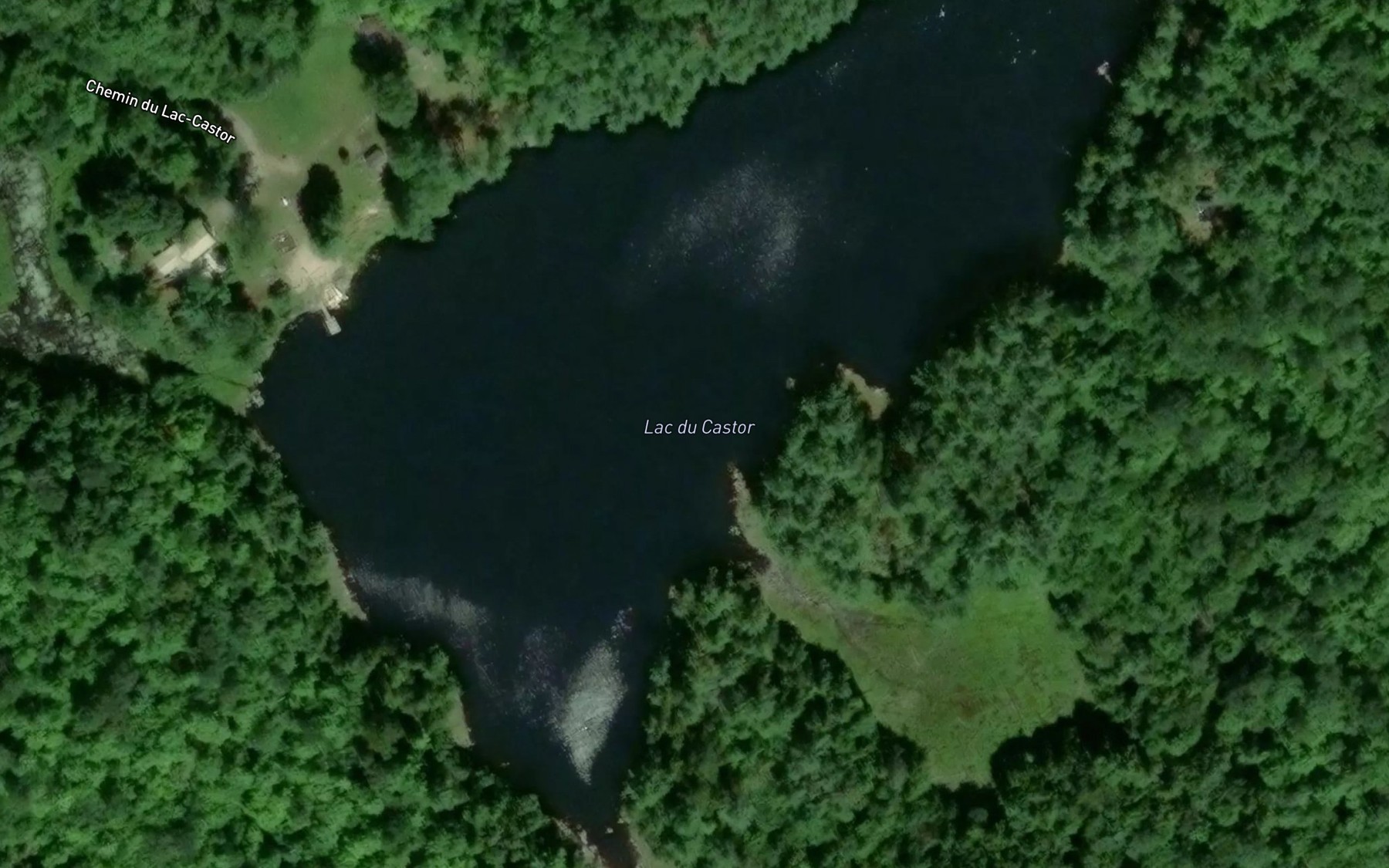 Satellite map of the Lac du Castor