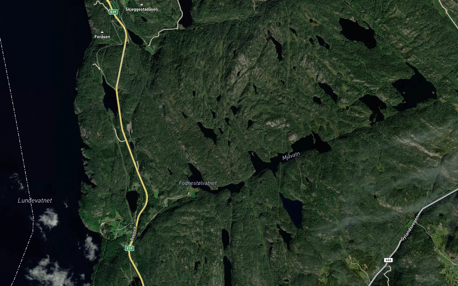 Satellite map of the Vidlastjodn