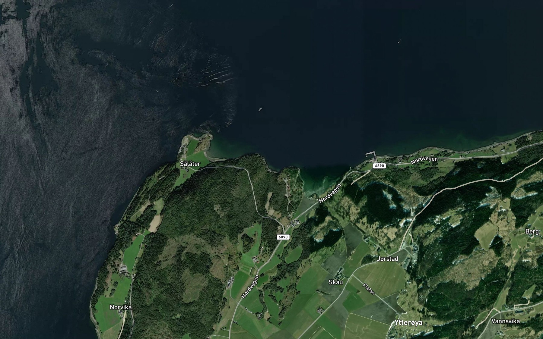 Satellite map of the Gangstadvika