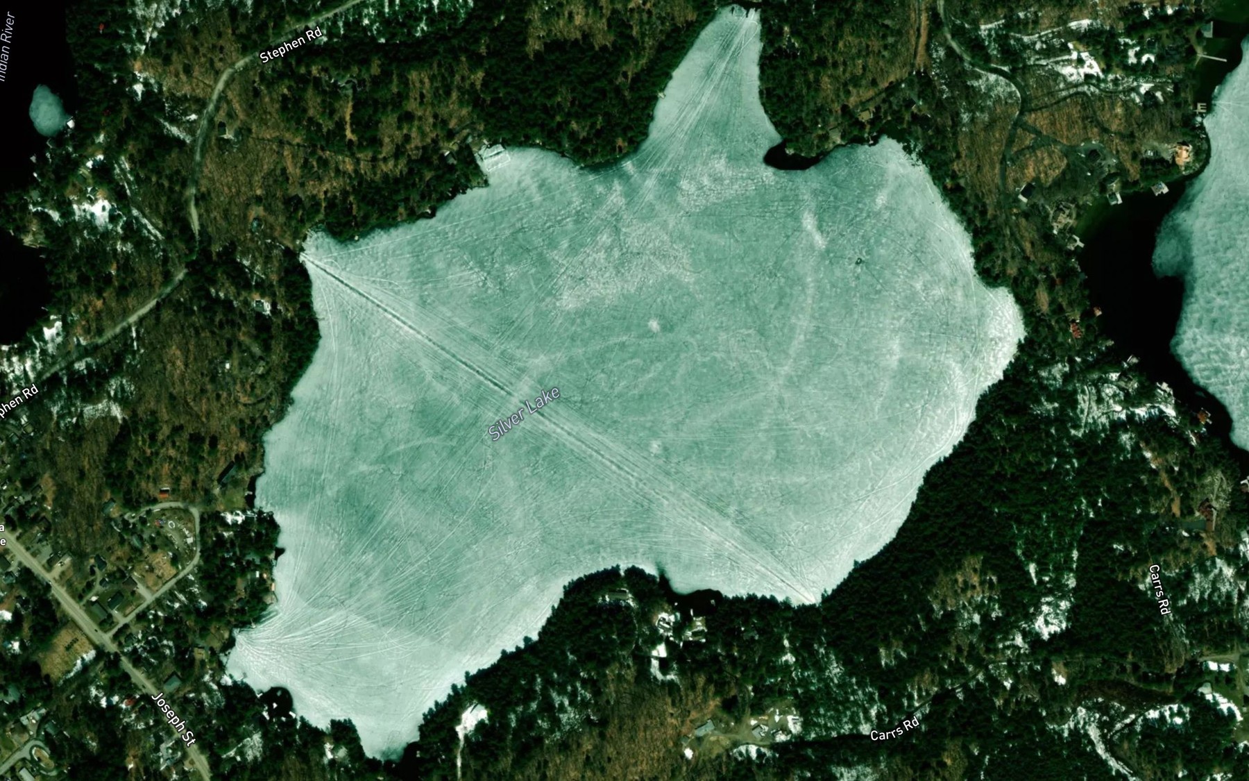 Satellite map of the Silver Lake
