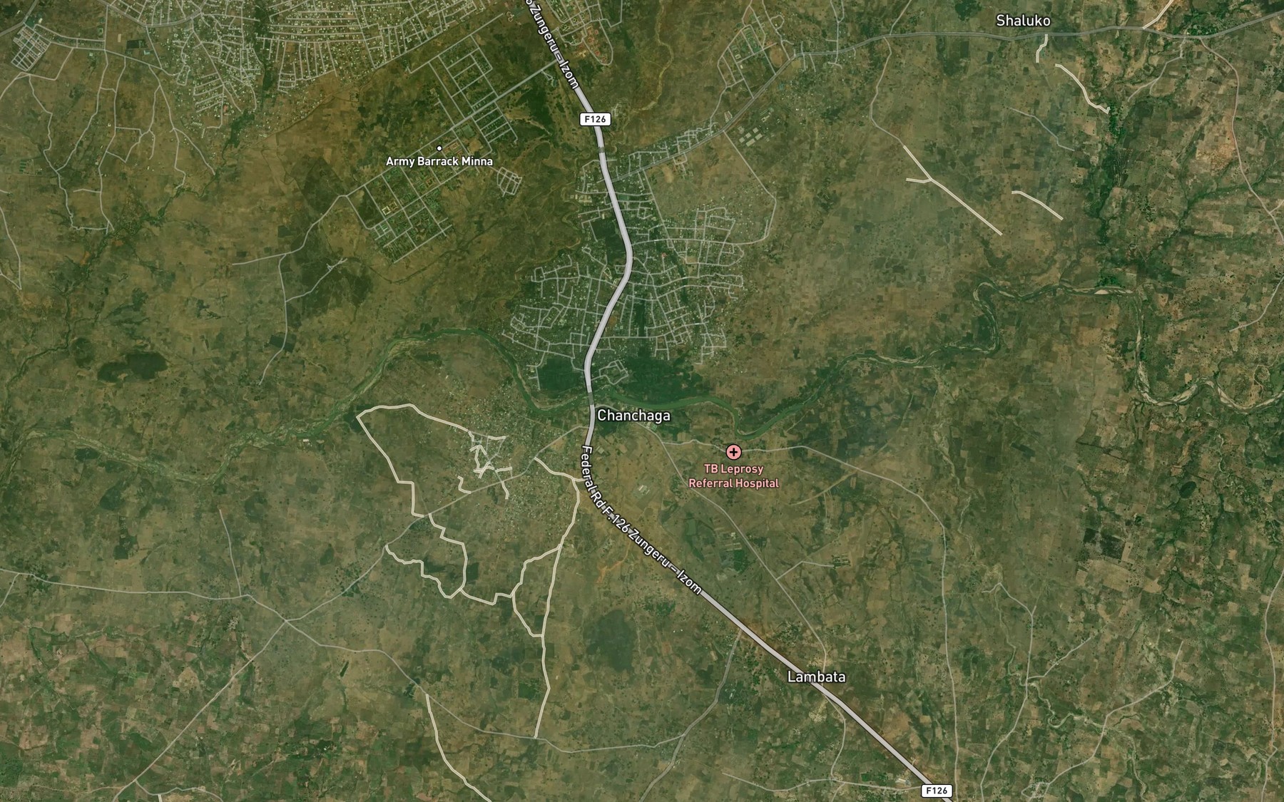 Satellite map of the River Kadan