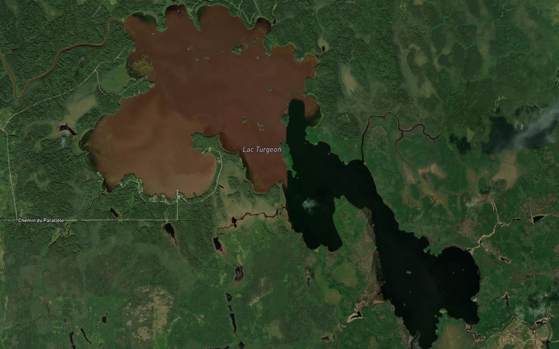 Satellite map of the Lac Turgeon