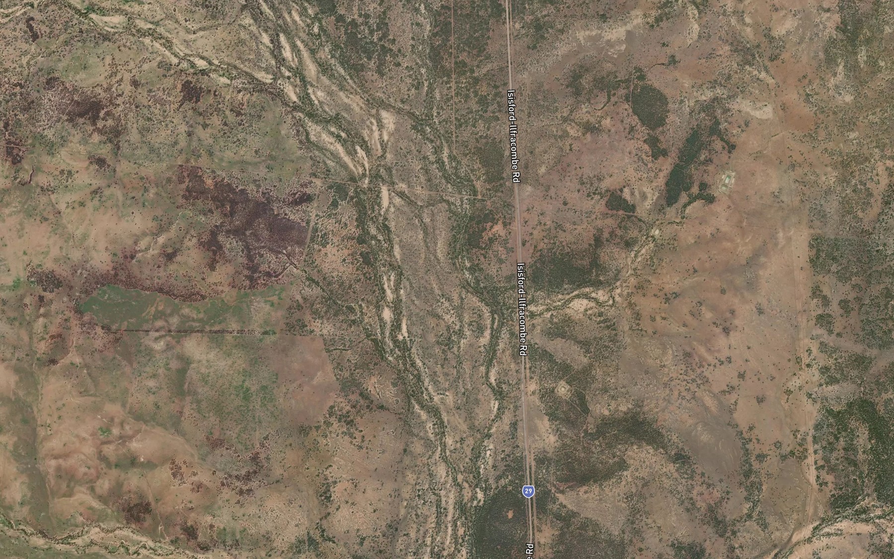Satellite map of the Boundary Creek