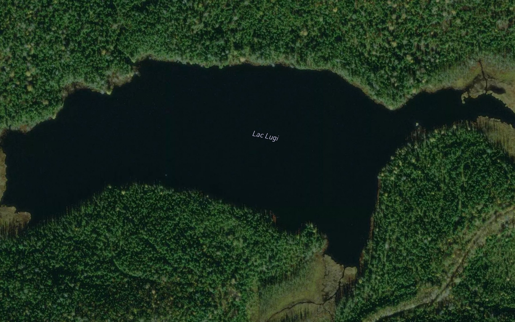 Satellite map of the Lac Lugi