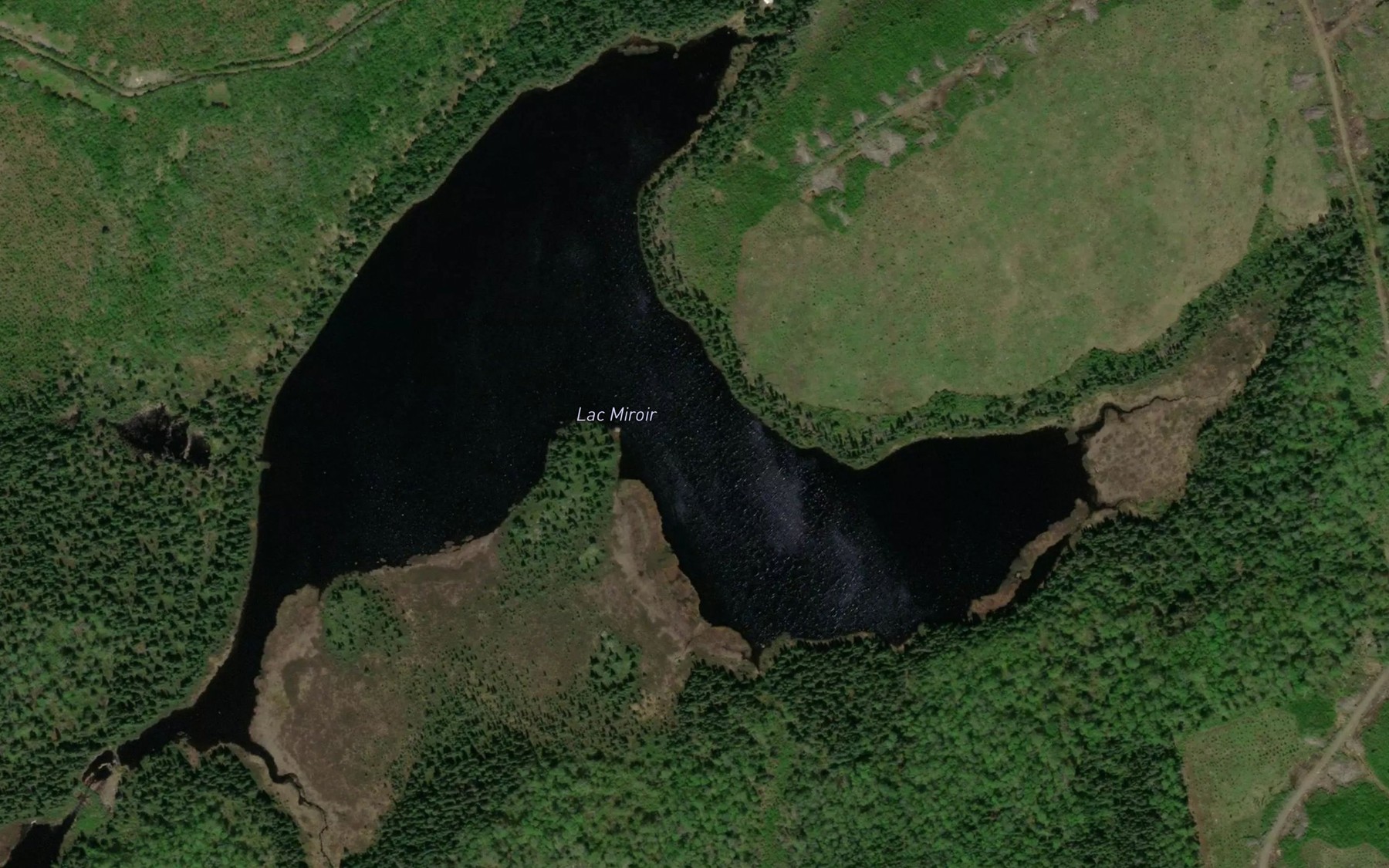 Satellite map of the Lac Miroir