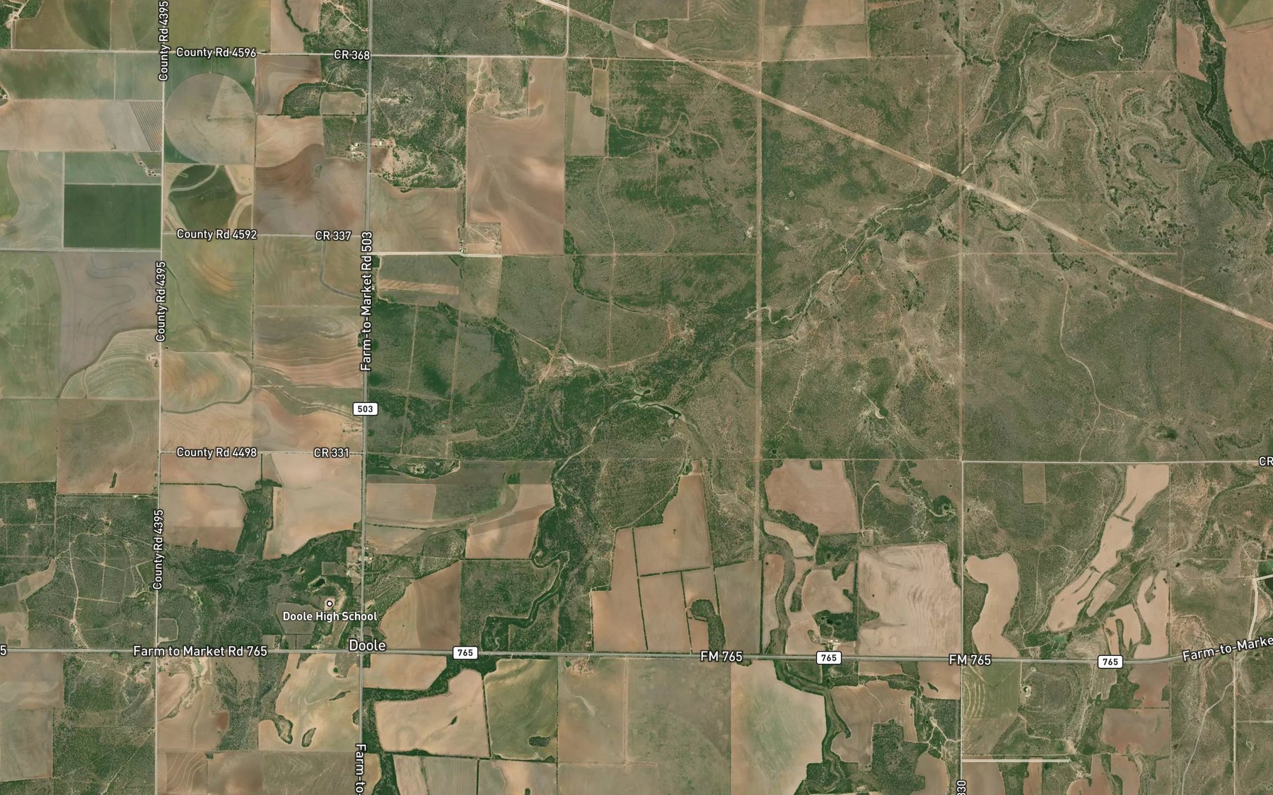 Satellite map of the Salt Branch