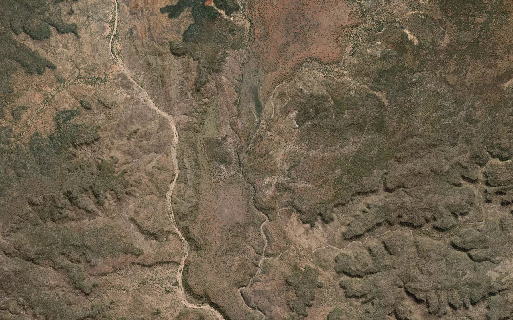 Satellite map of the Poison Creek