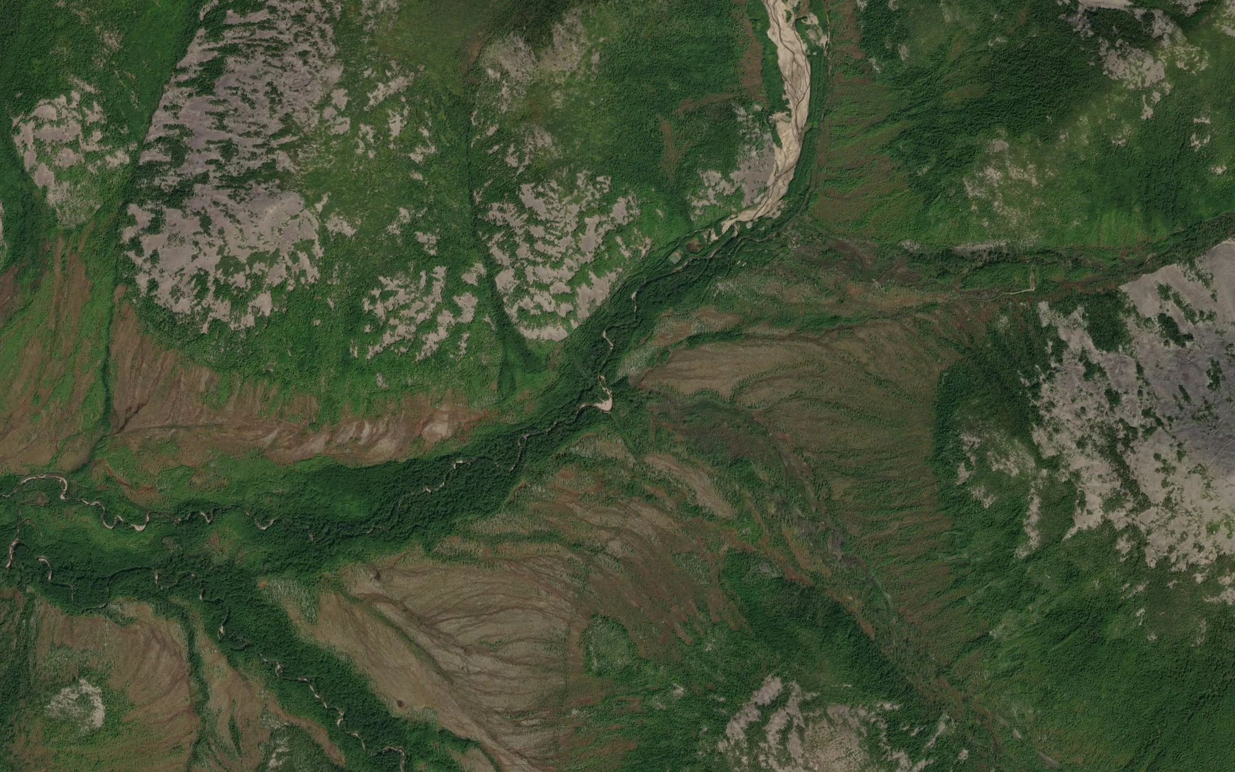Satellite map of the Khevlechan