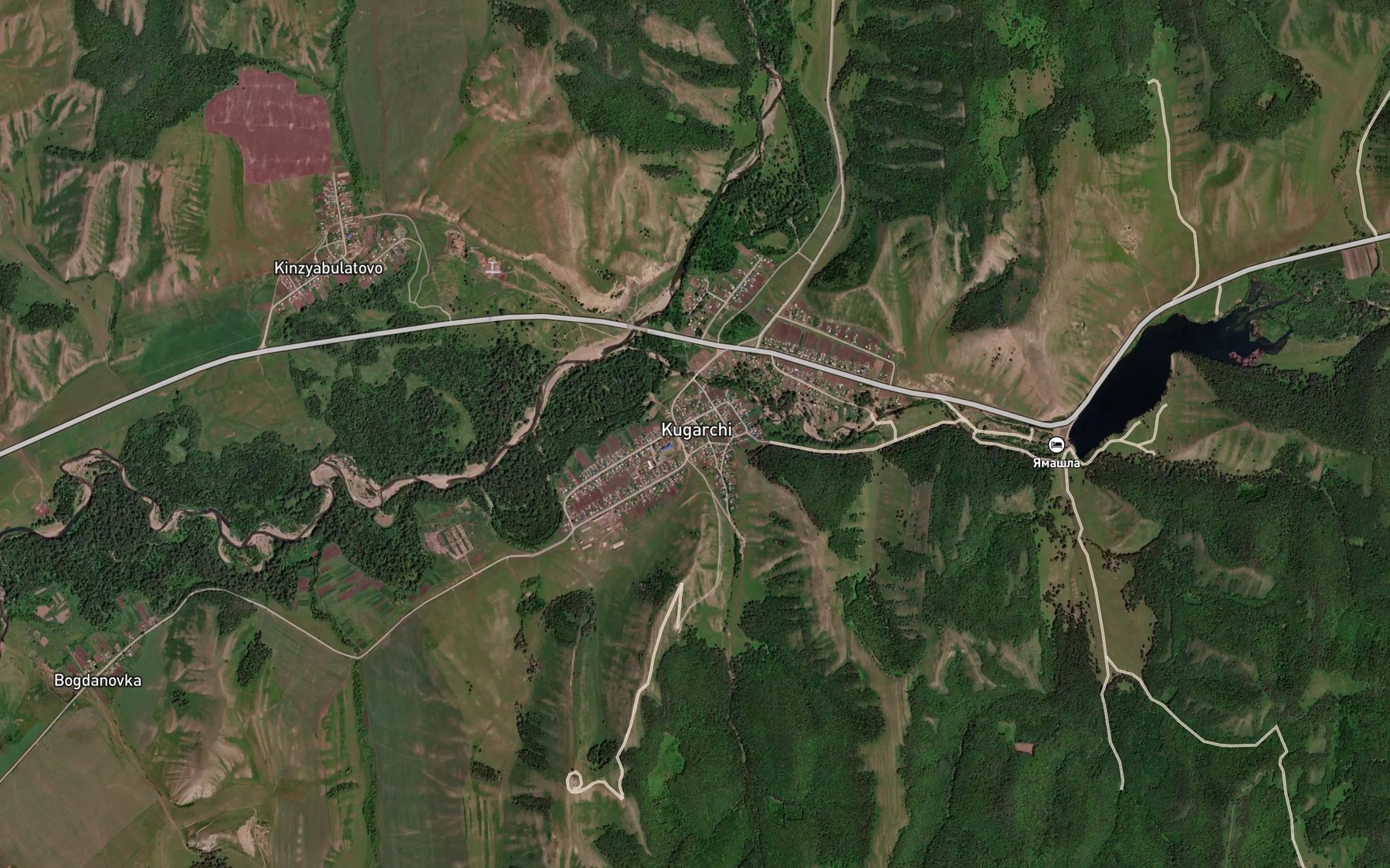 Satellite map of the Yamashla