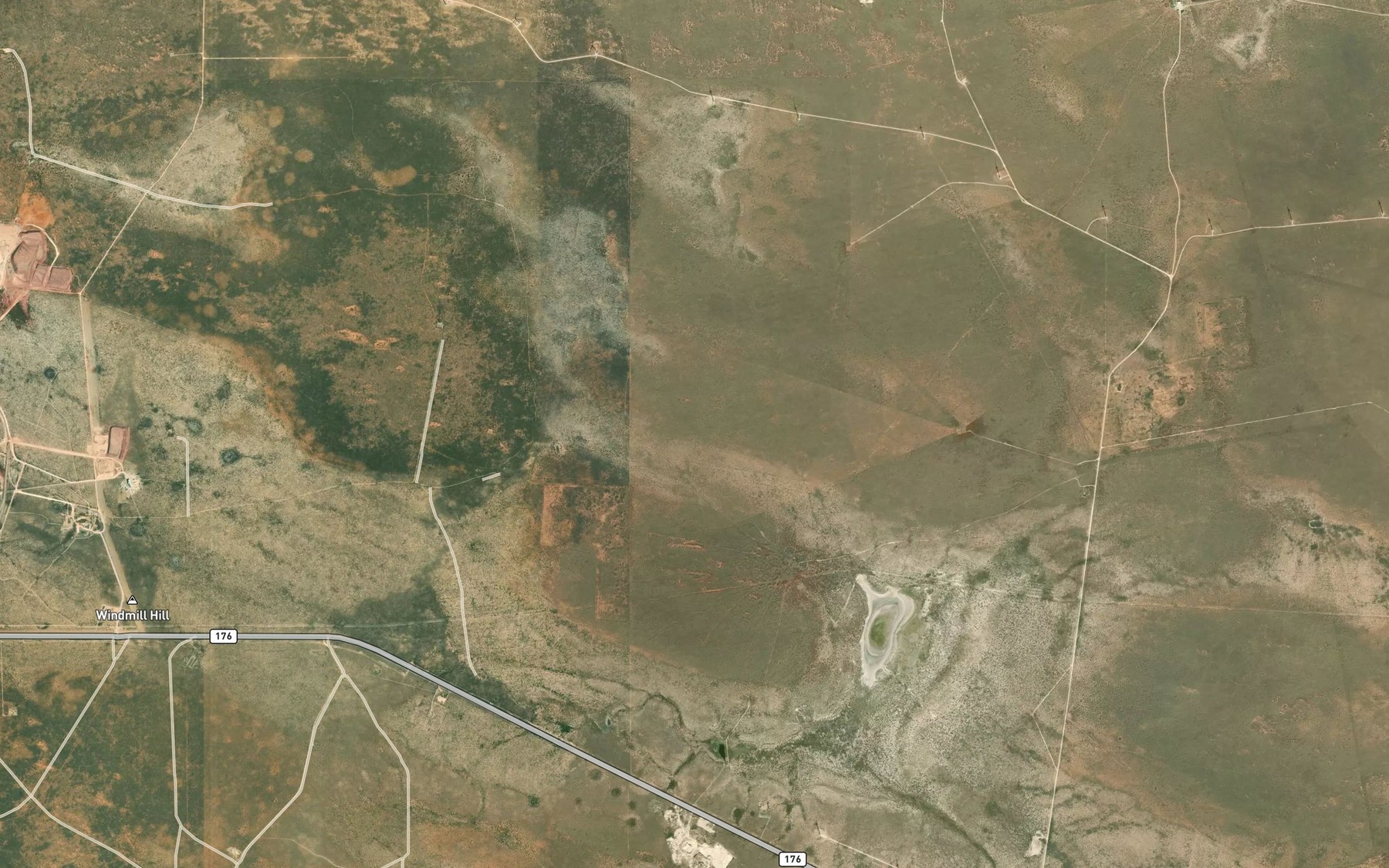 Satellite map of the Scratch Springs