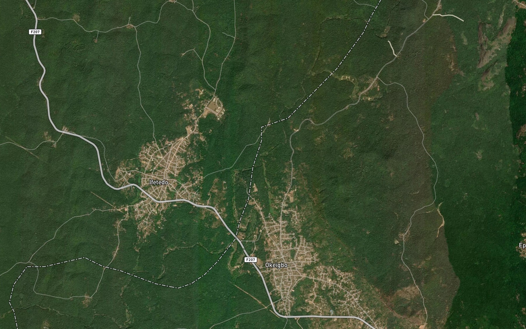 Satellite map of the River Olori