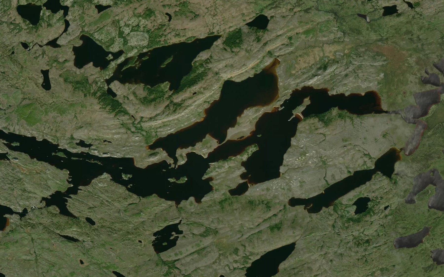 Satellite map of the Lac Kapistuschiskaw