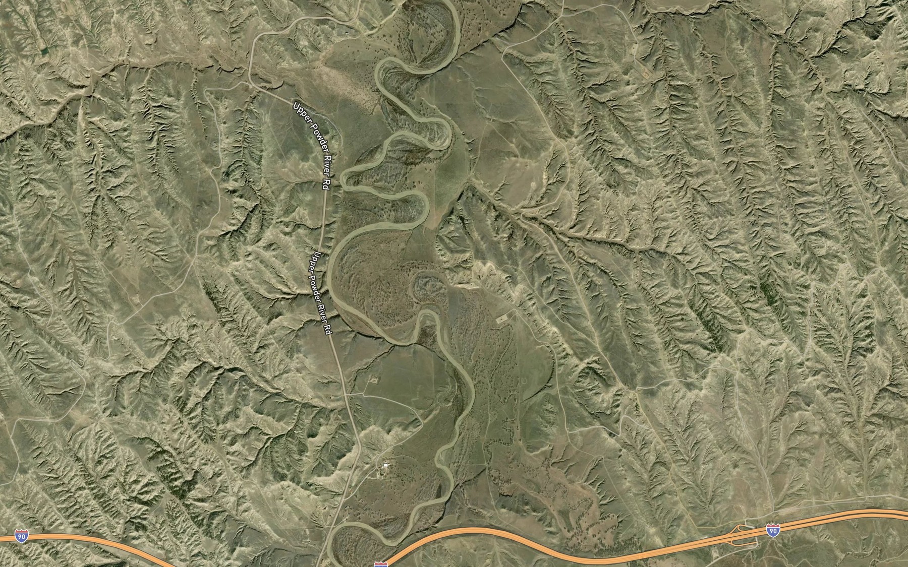 Satellite map of the Dead Horse Creek
