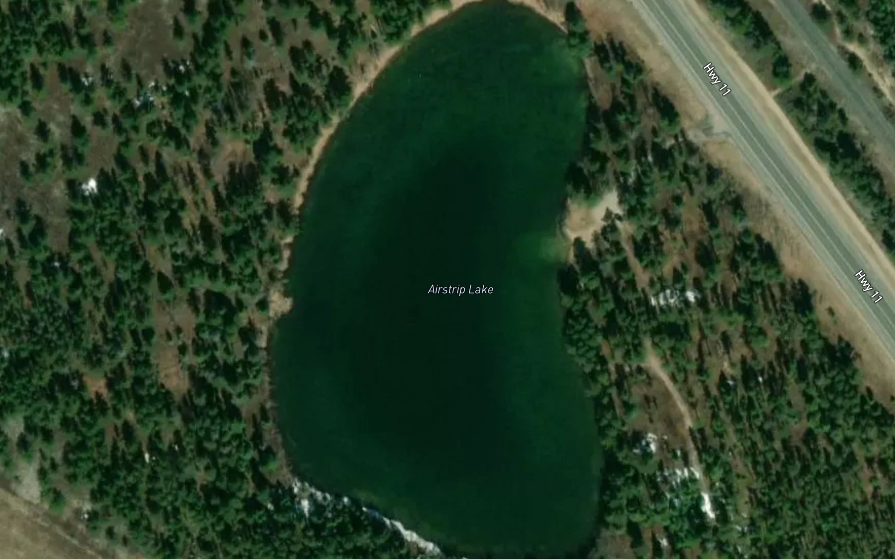 Satellite map of the Airstrip Lake