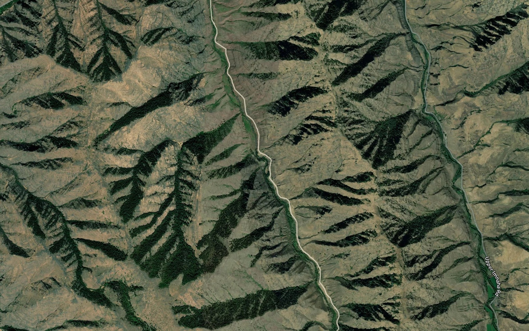 Satellite map of the Godias Creek