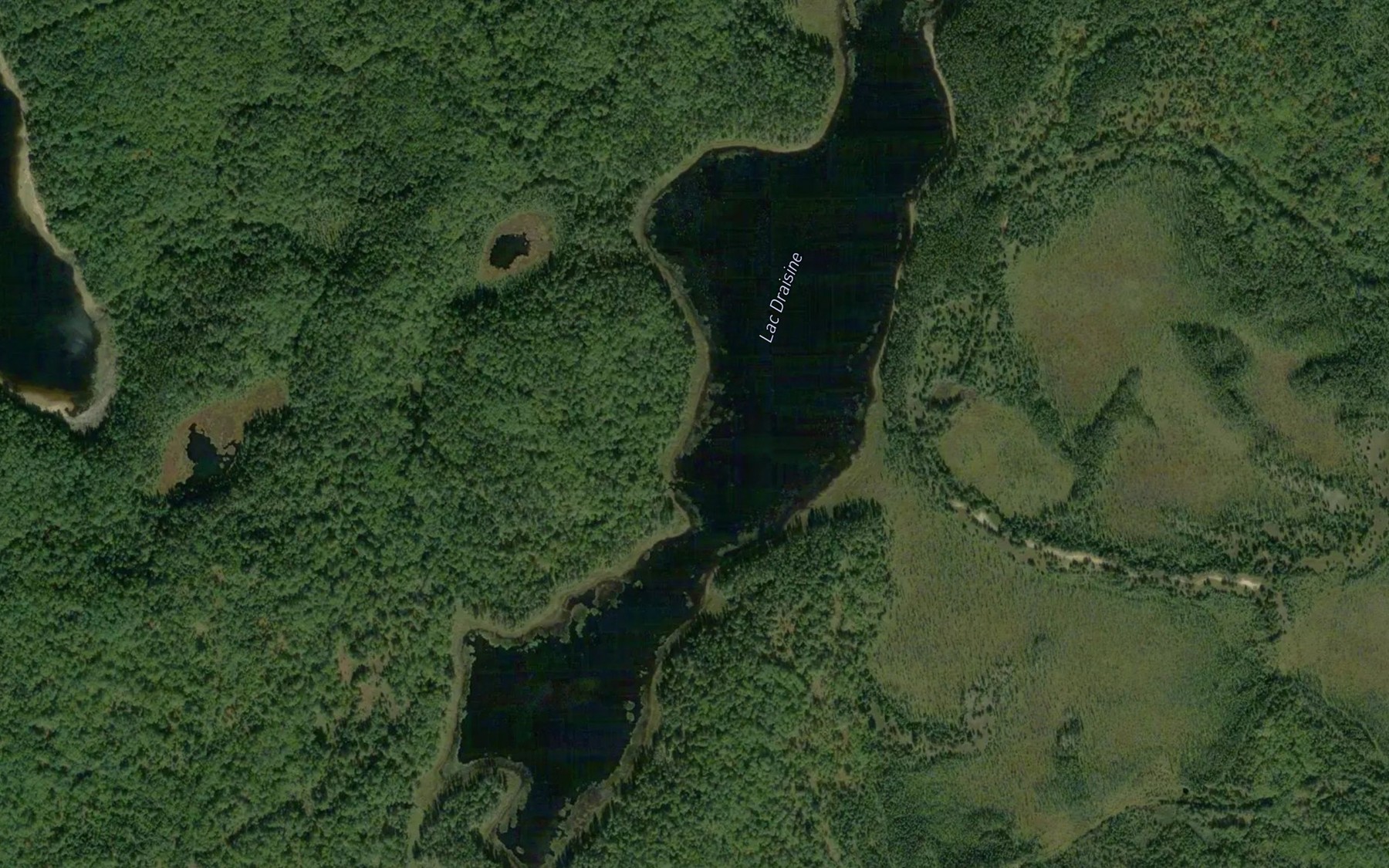 Satellite map of the Lac Draisine