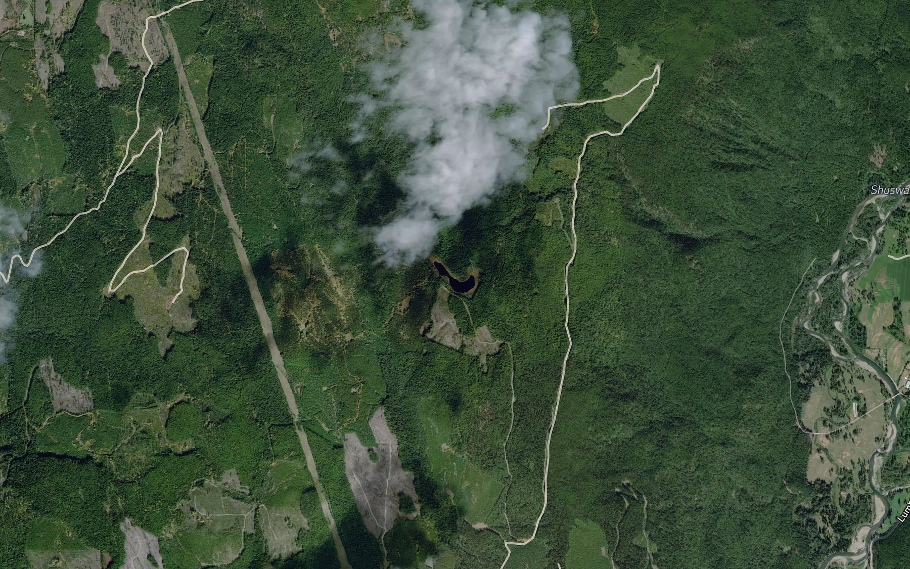 Satellite map of the Beaverjack Lake