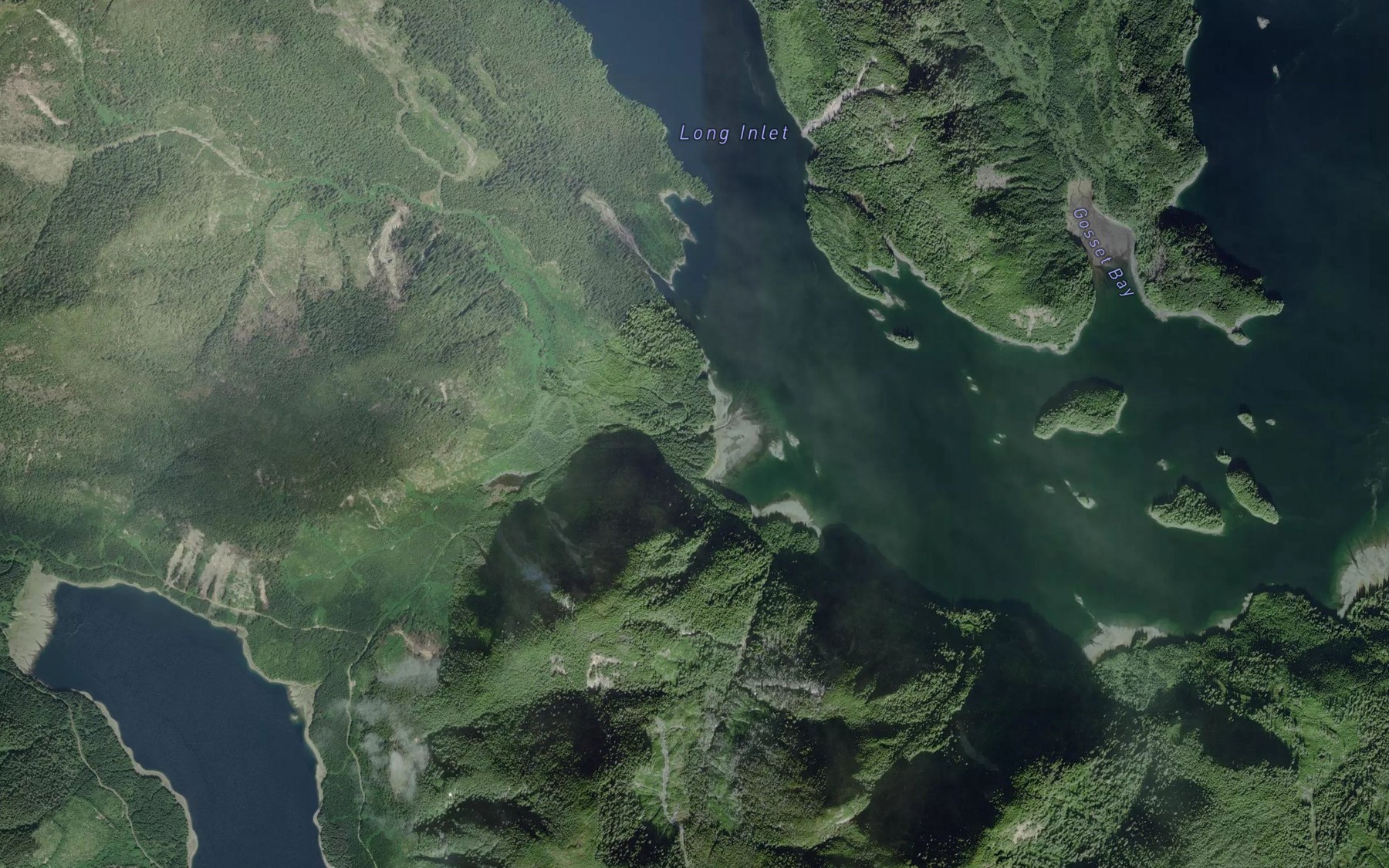 Satellite map of the Indian Cabin Creek