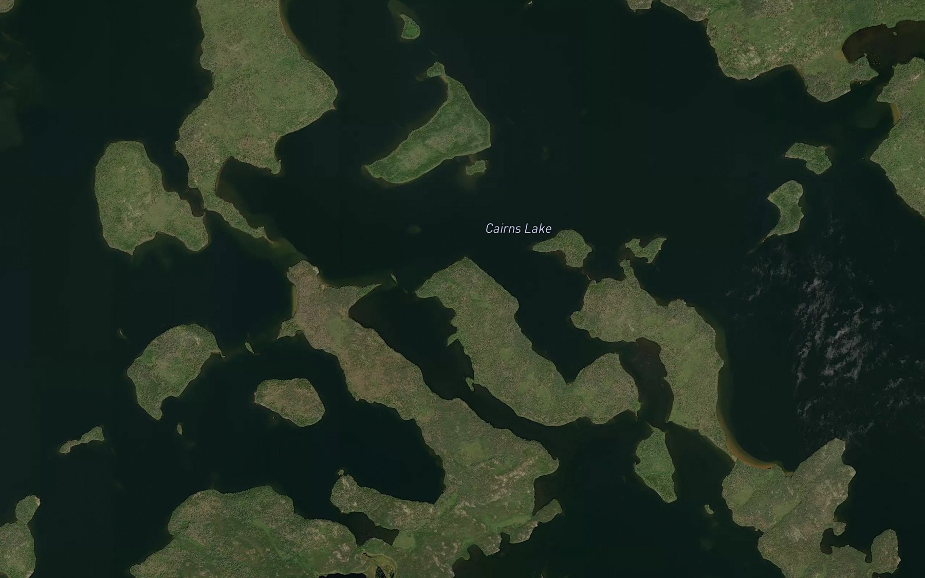 Satellite map of the Cairns Lake