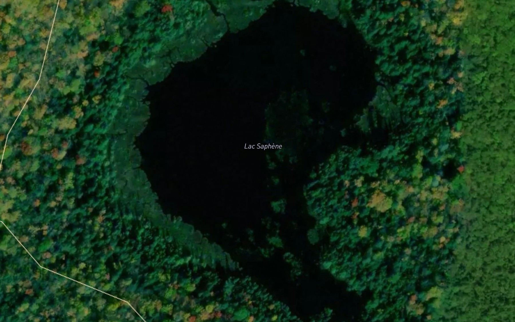 Satellite map of the Lac Saphene