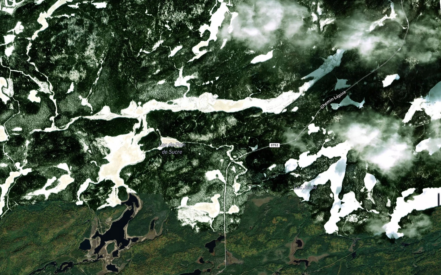 Satellite map of the Riviere Tamarac