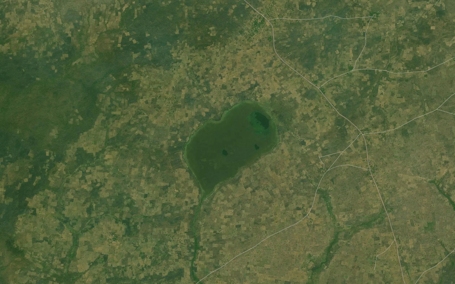 Satellite map of the Oku Lake