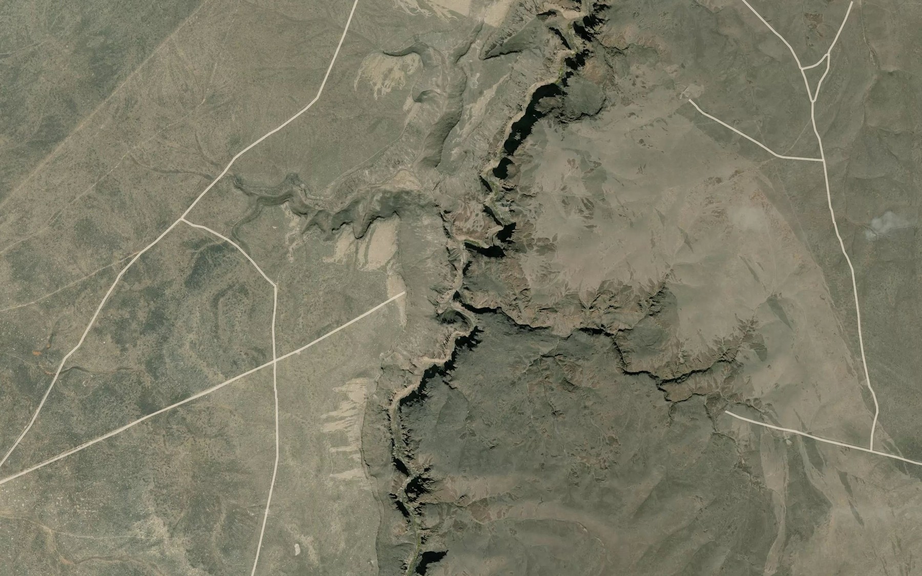 Satellite map of the Little Spring Creek