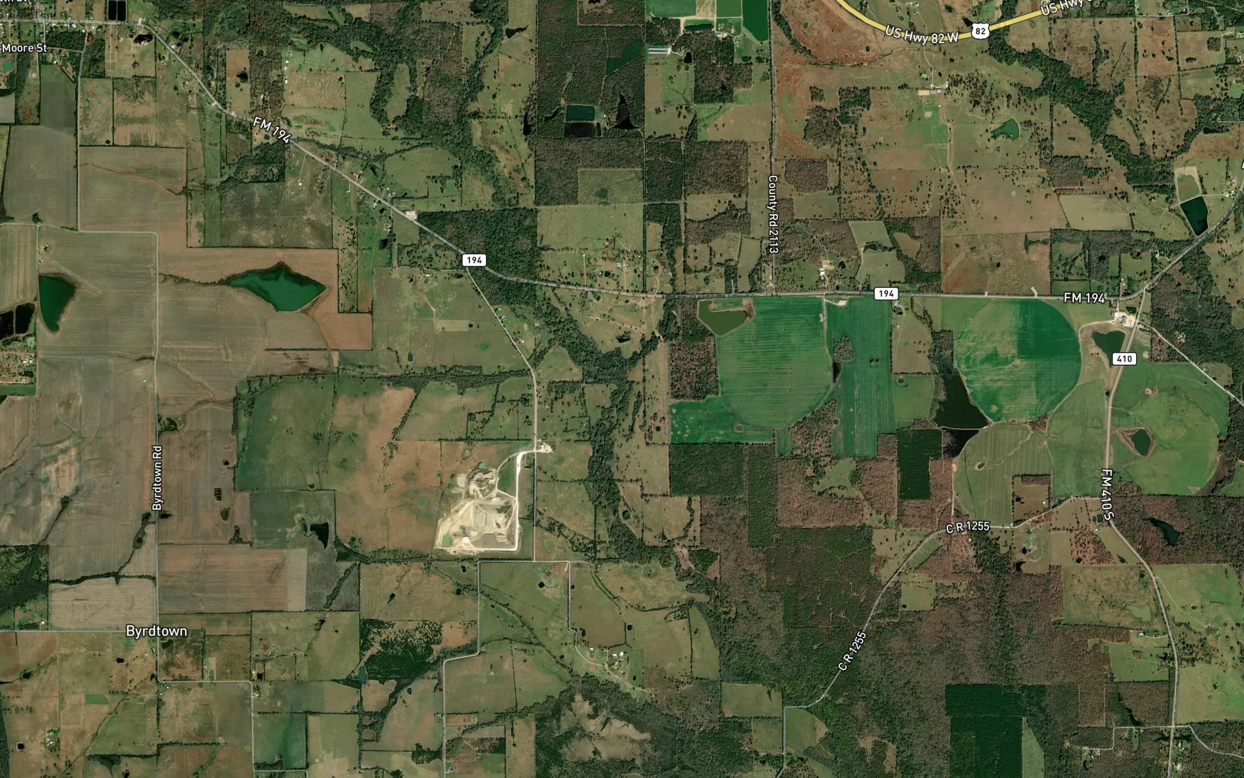 Satellite map of the Griffis Creek