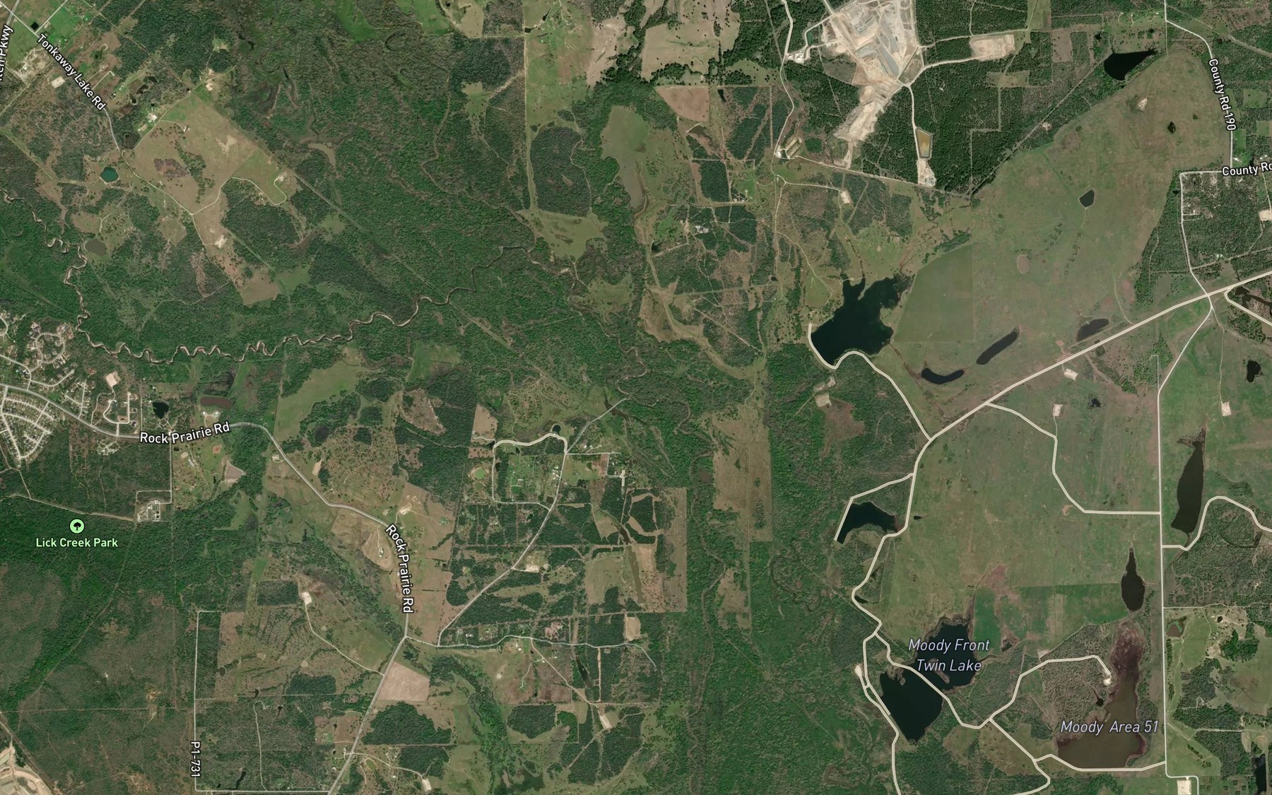 Satellite map of the Sulphur Spring