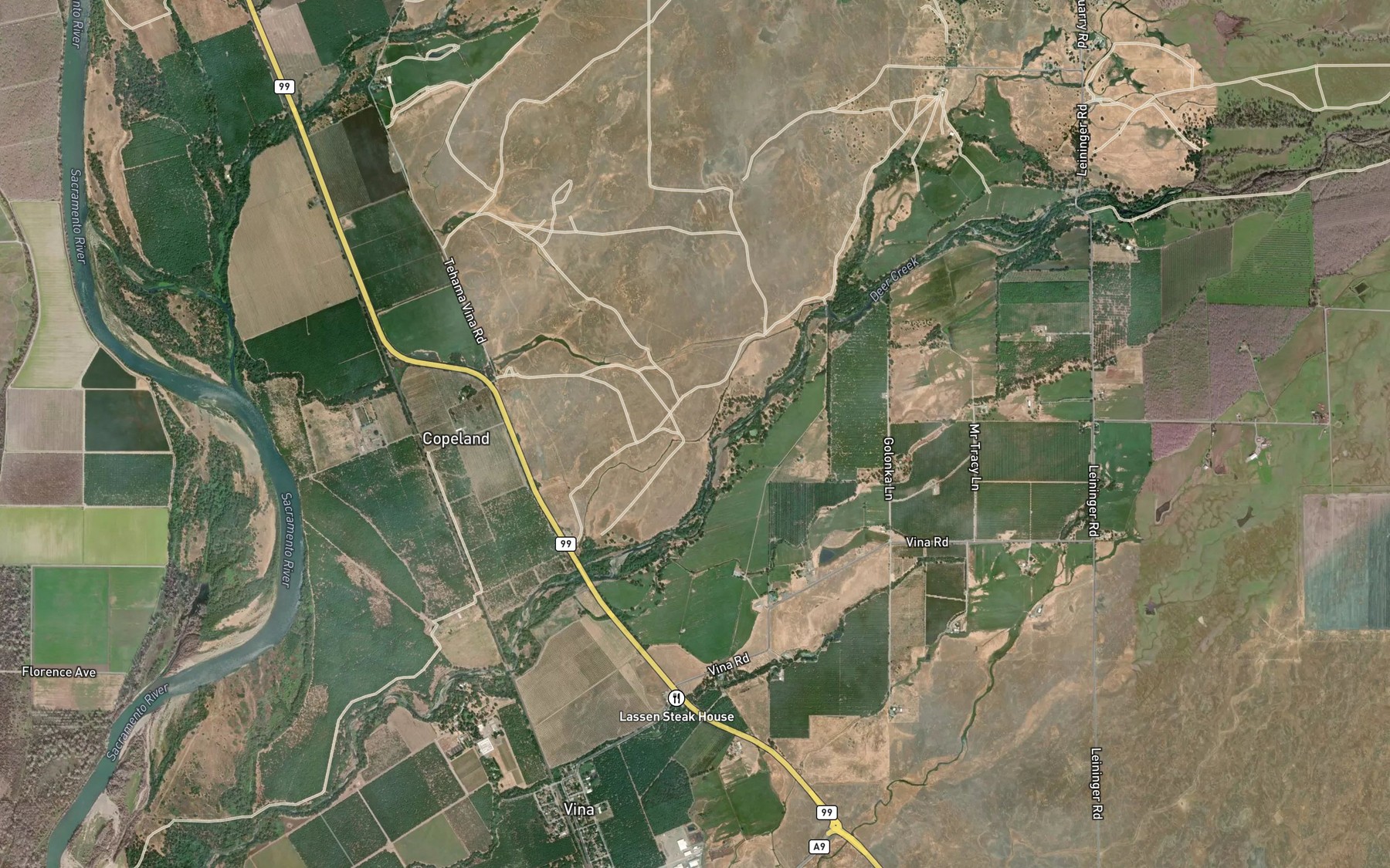 Satellite map of the West North Main Canal