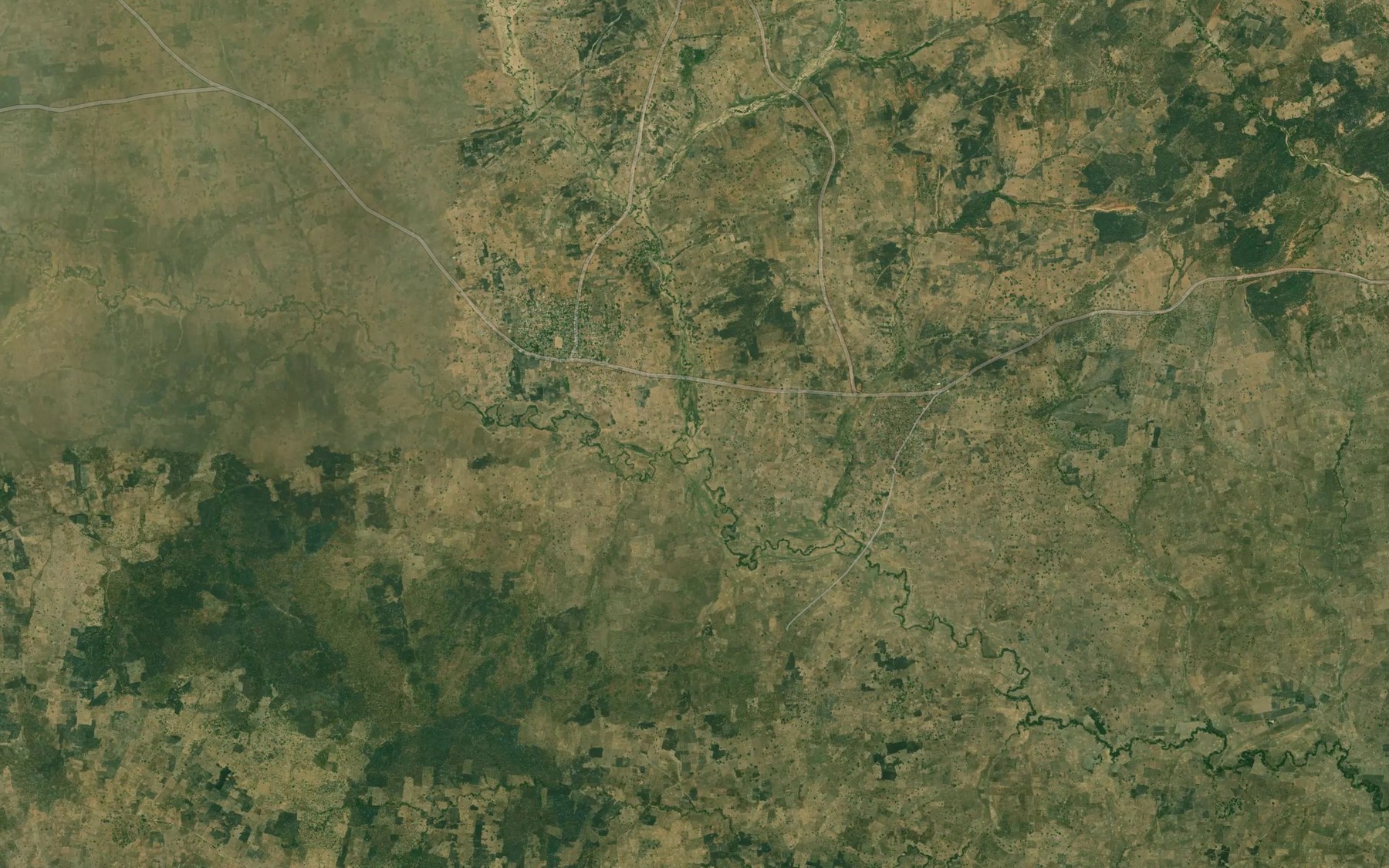 Satellite map of the River Ashiga