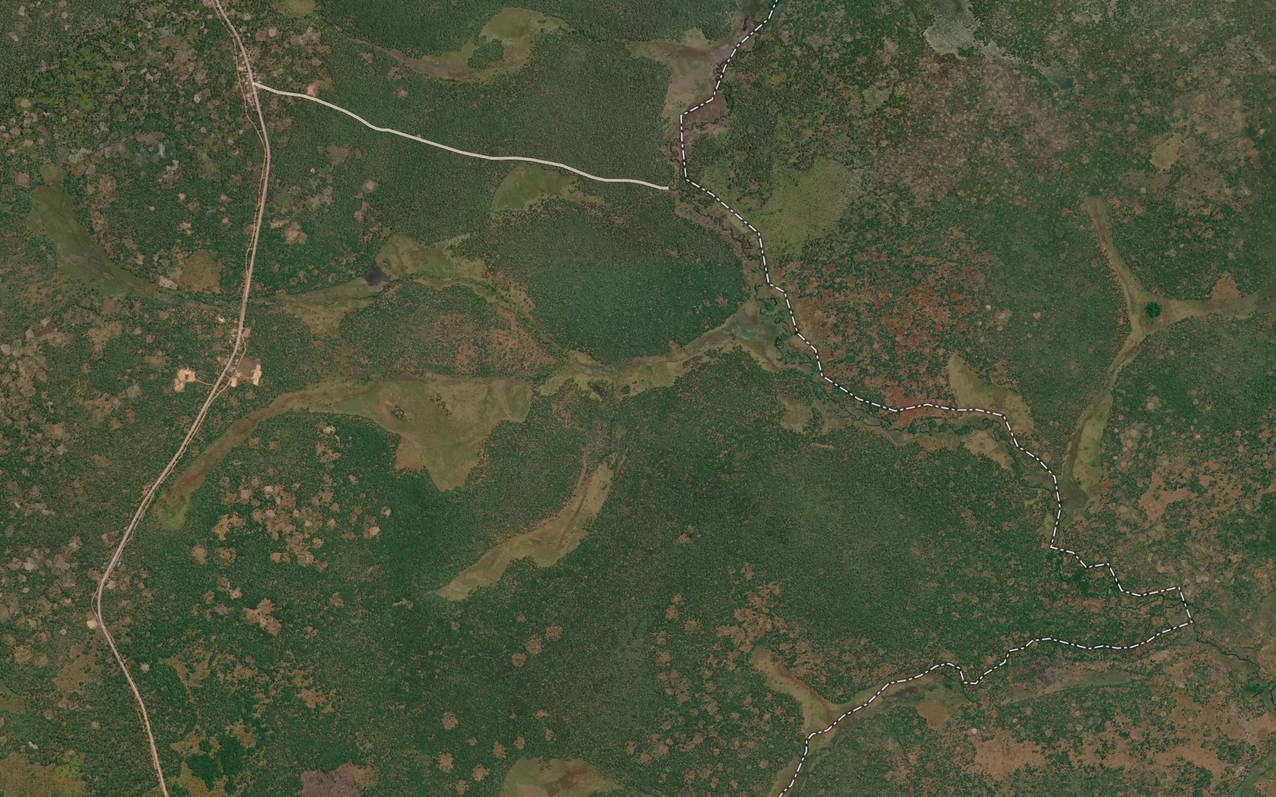 Satellite map of the Chipanda