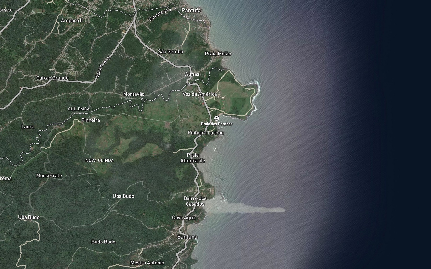 Satellite map of the Agua Clara Dias