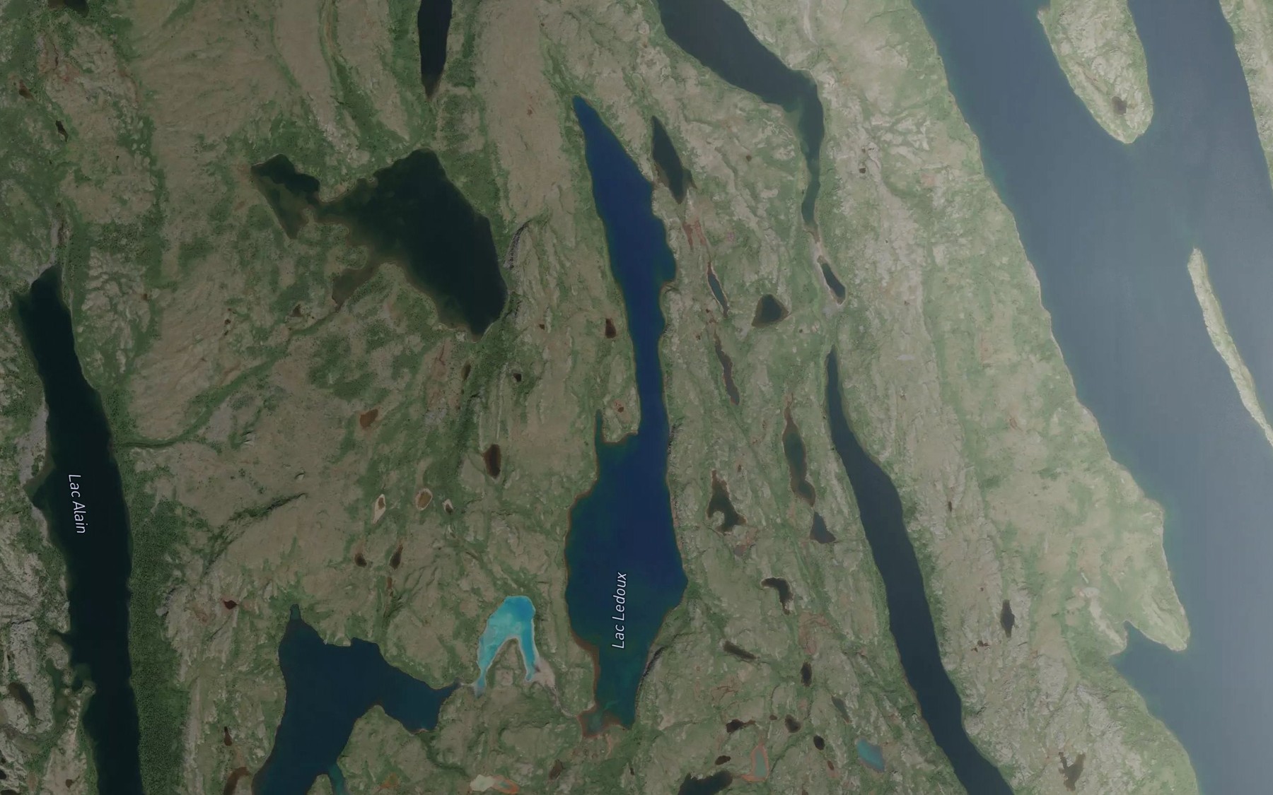 Satellite map of the Lac Ledoux