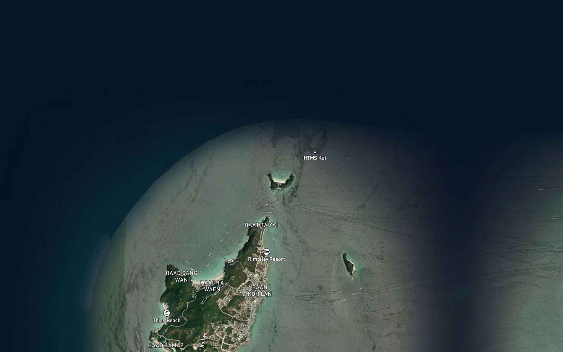 Satellite map of the Ao Ko Sak