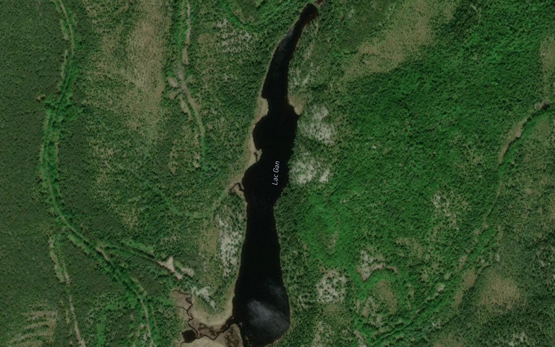 Satellite map of the Lac Gan
