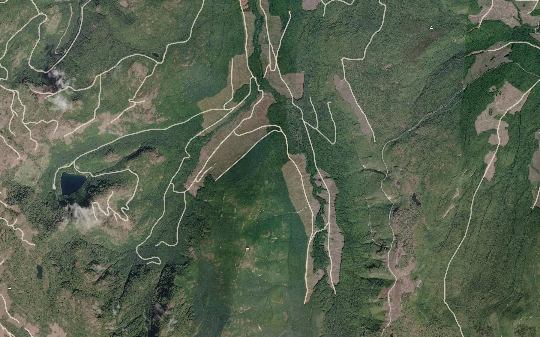 Satellite map of the Marshall Creek