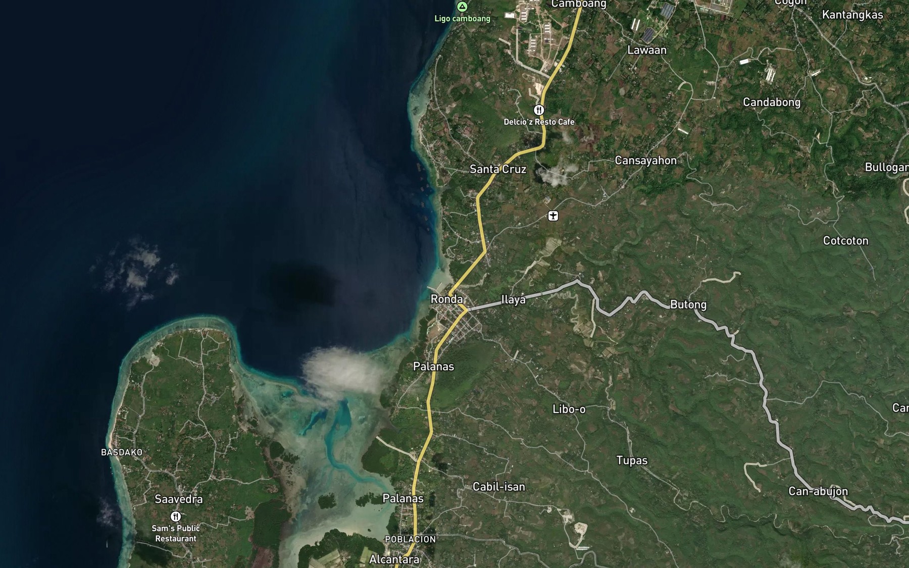Satellite map of the Talaba River