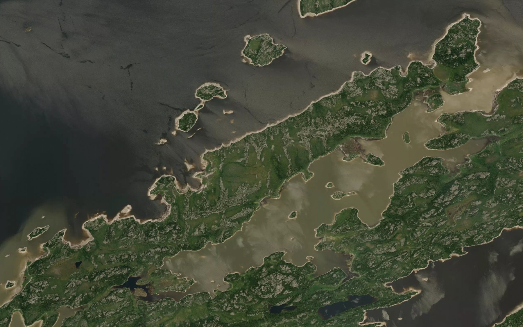 Satellite map of the Baie Kamisikamach