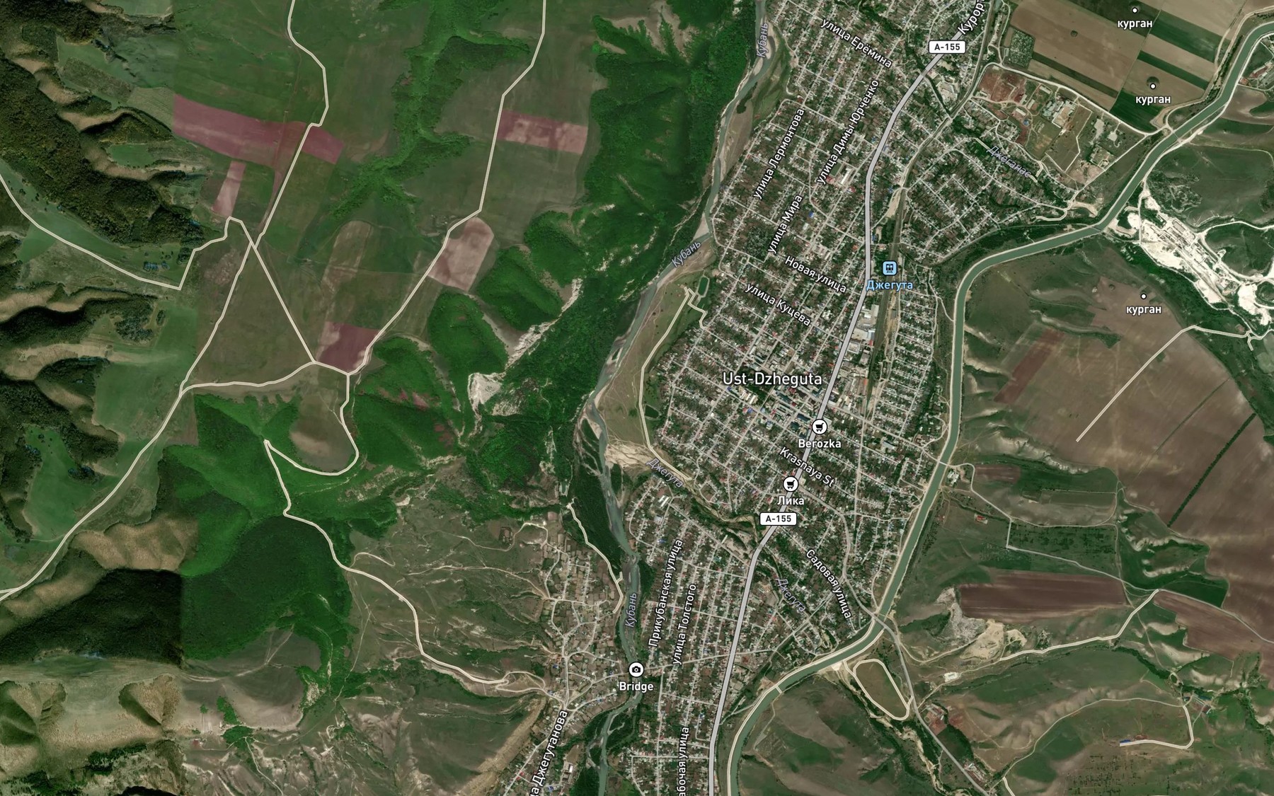 Satellite map of the Dzheguta