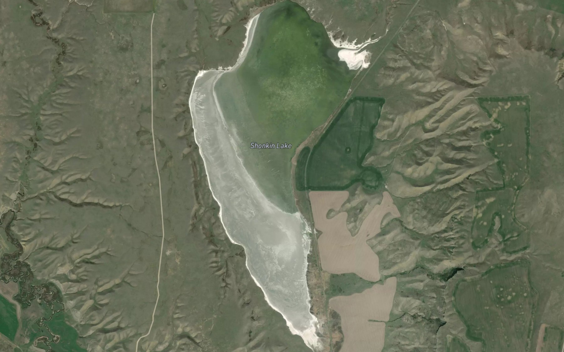 Satellite map of the Shonkin Lake