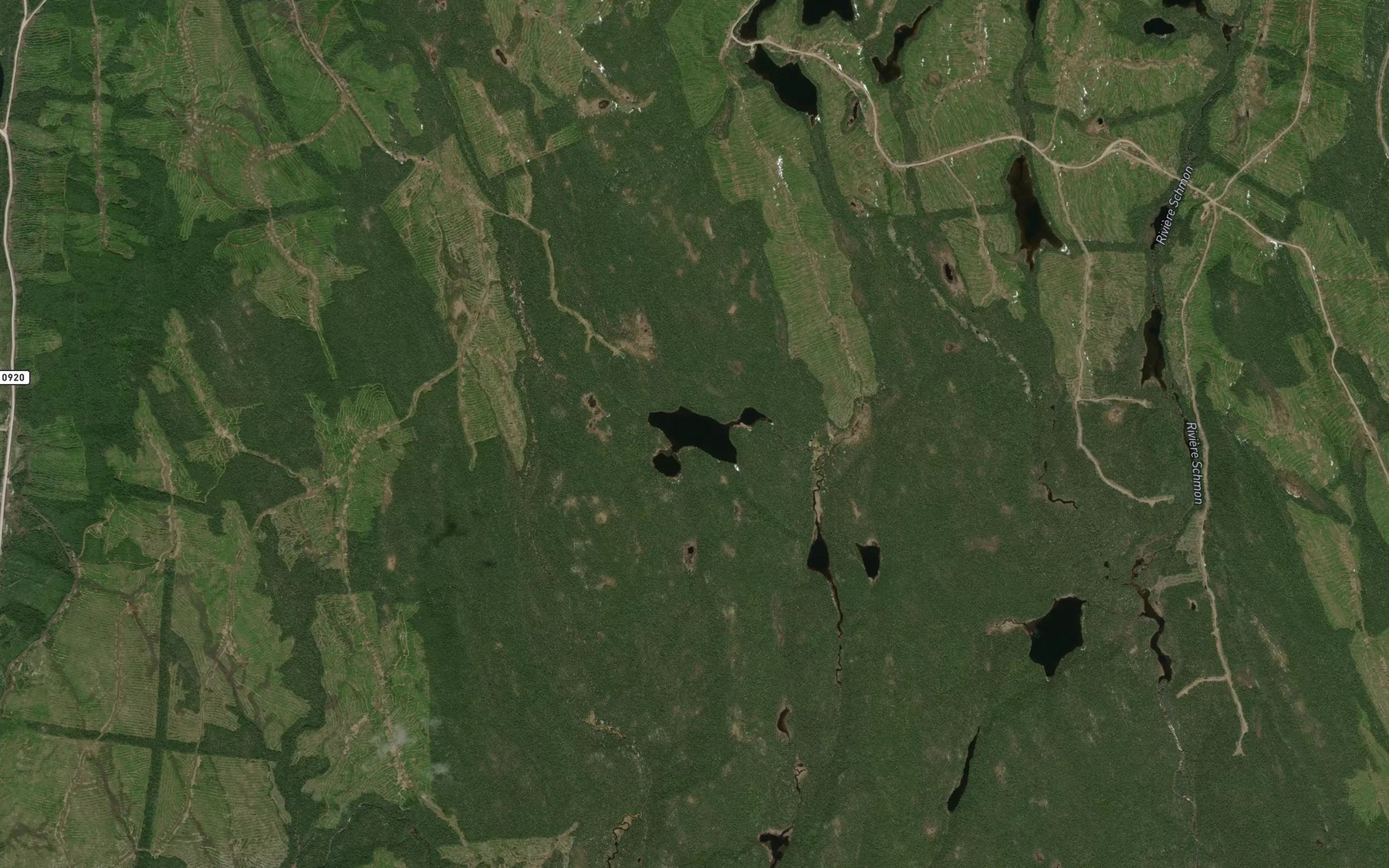 Satellite map of the Lac Canard