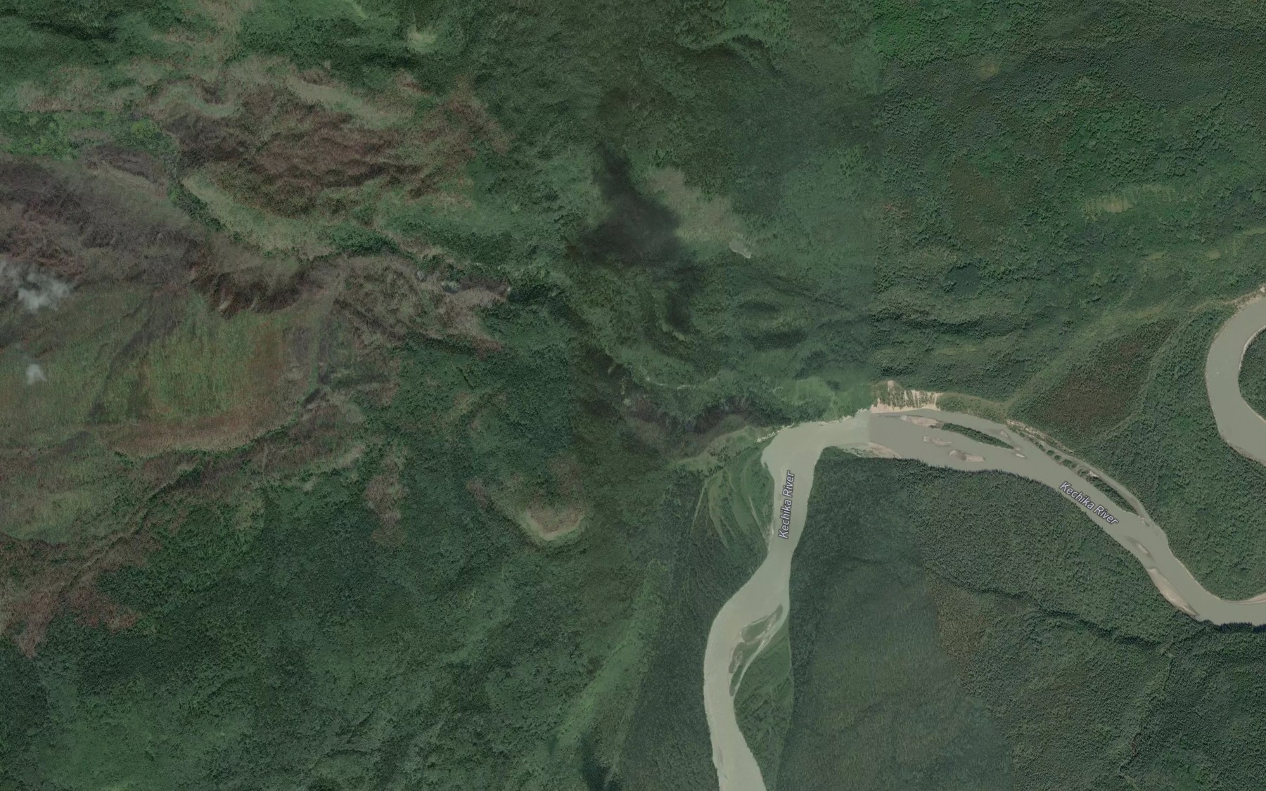 Satellite map of the Kitza Creek