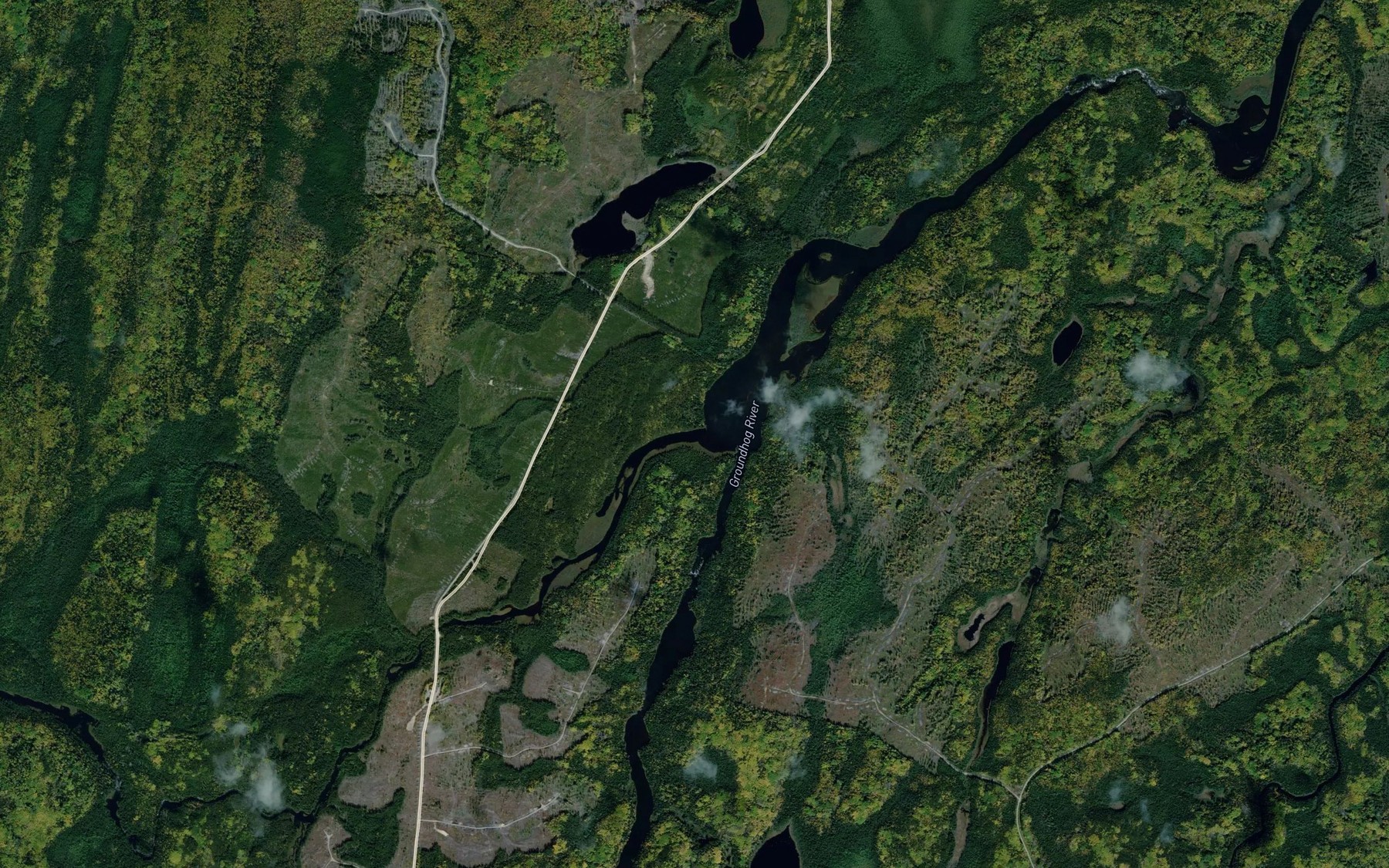 Satellite map of the Scorch Creek