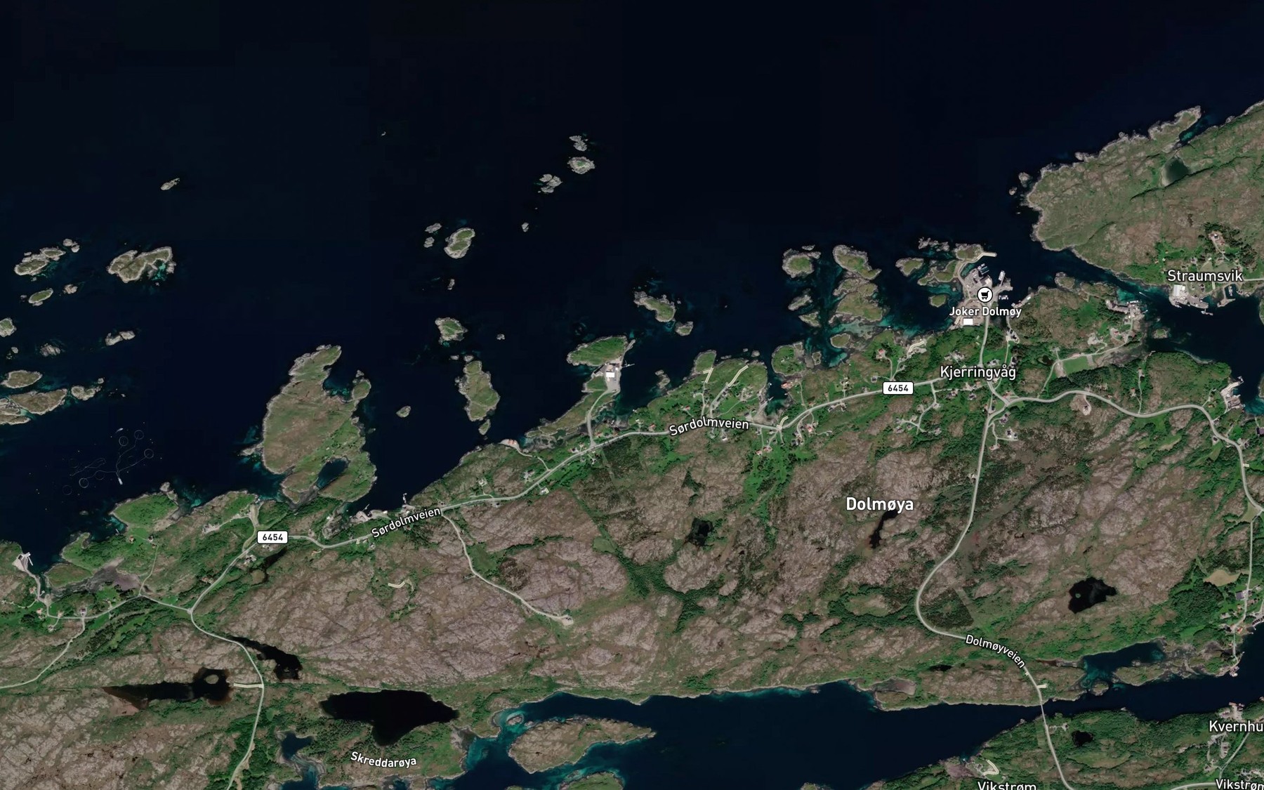 Satellite map of the Nordbukta