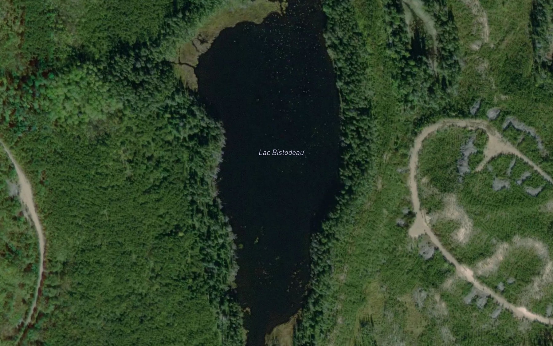 Satellite map of the Lac Bistodeau