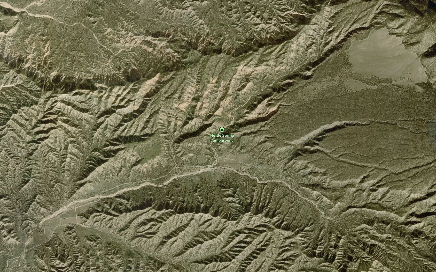Satellite map of the Nettle Spring