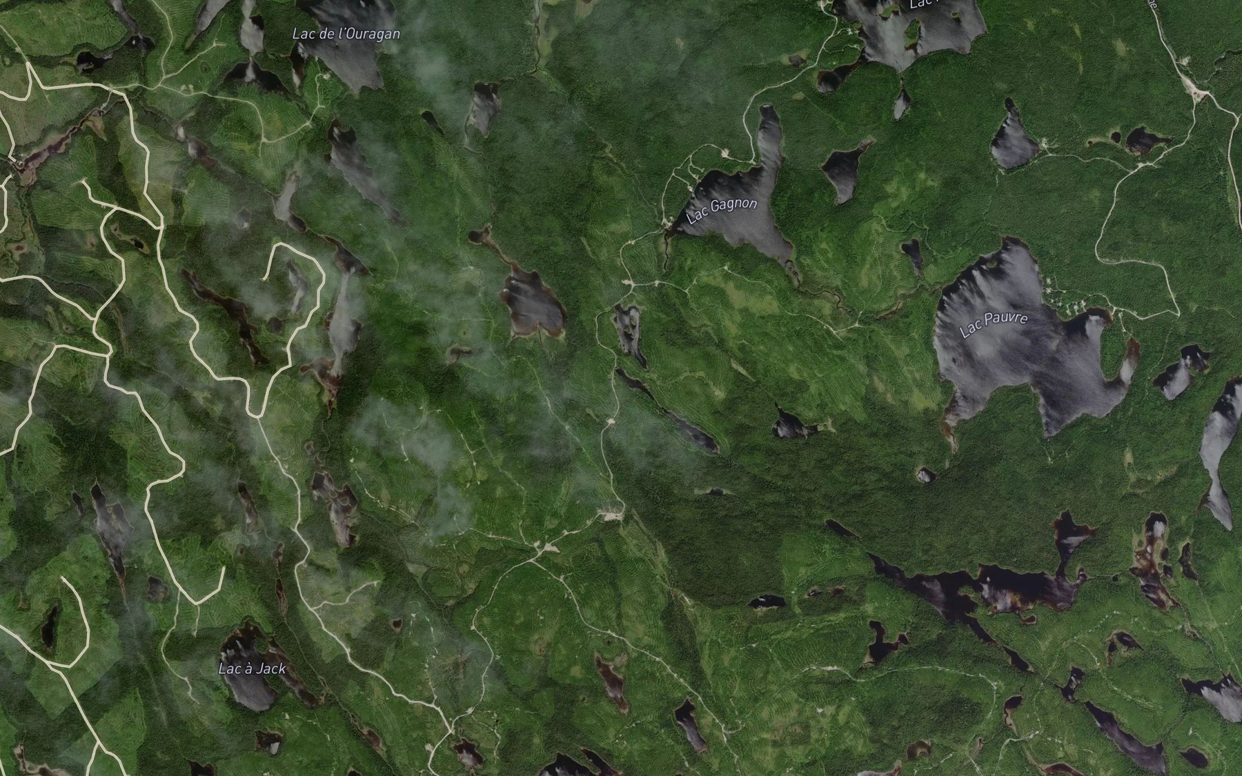 Satellite map of the Lac du Havre