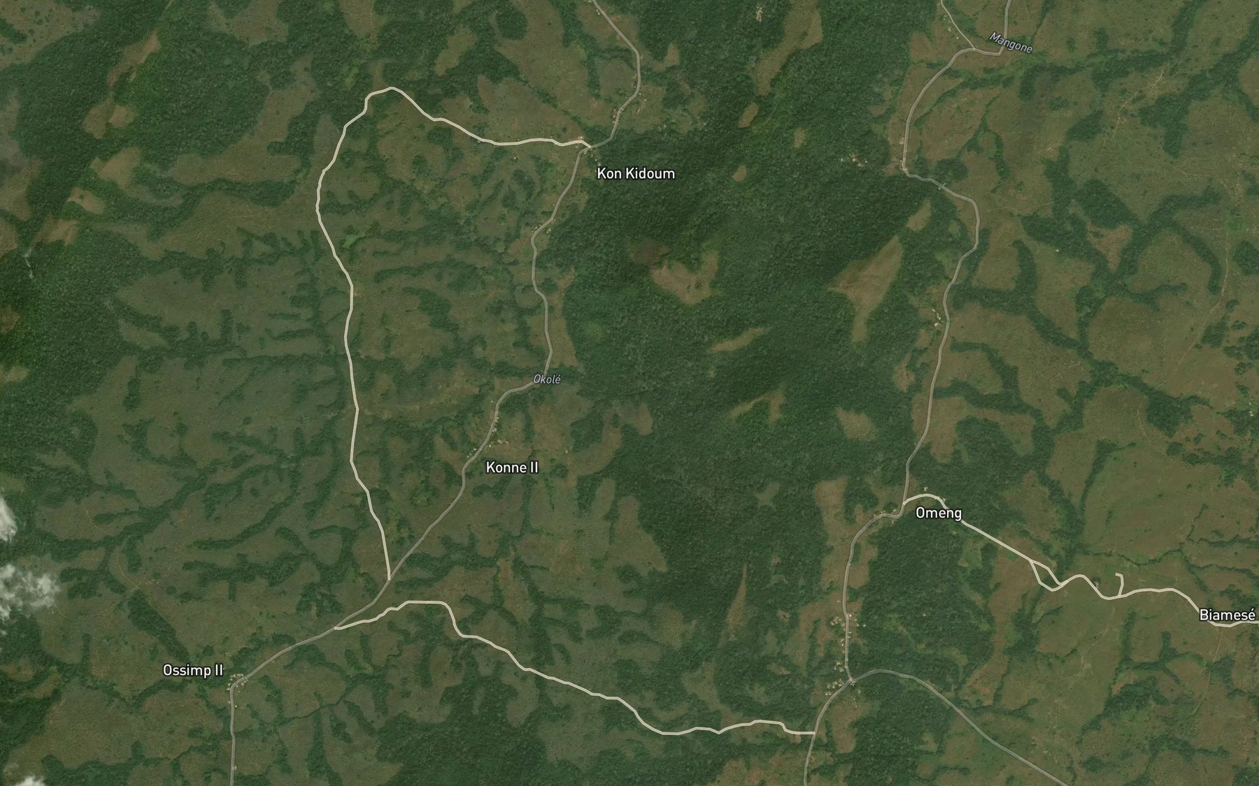 Satellite map of the Mouloumben