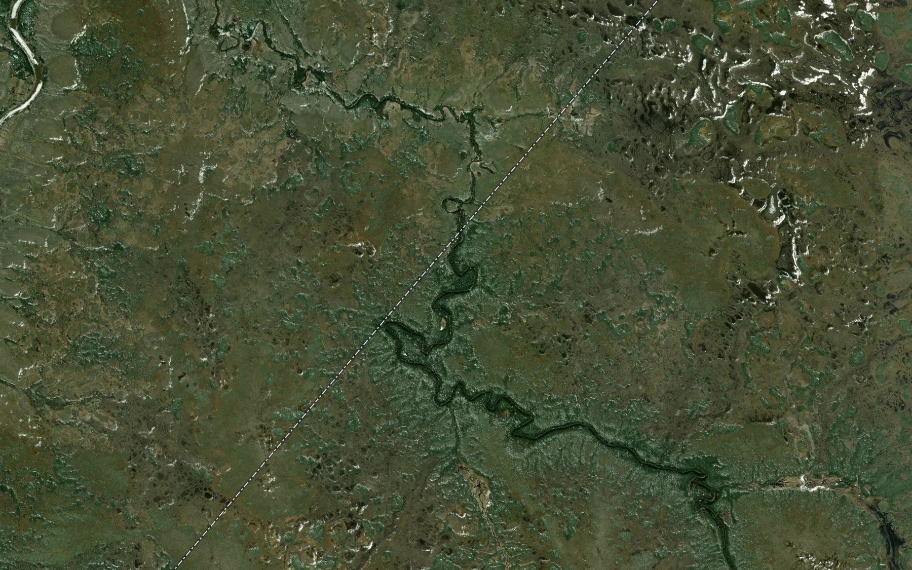 Satellite map of the South Wanitawagao Creek
